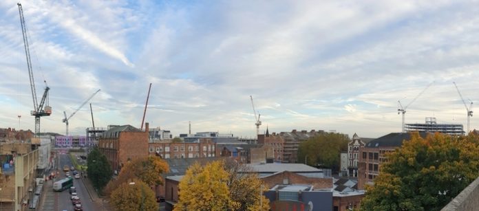 Nottingham, Southside, Cranes